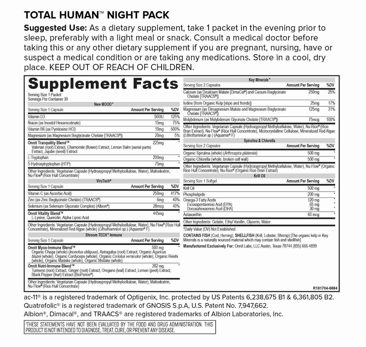 Total Human Night Pack