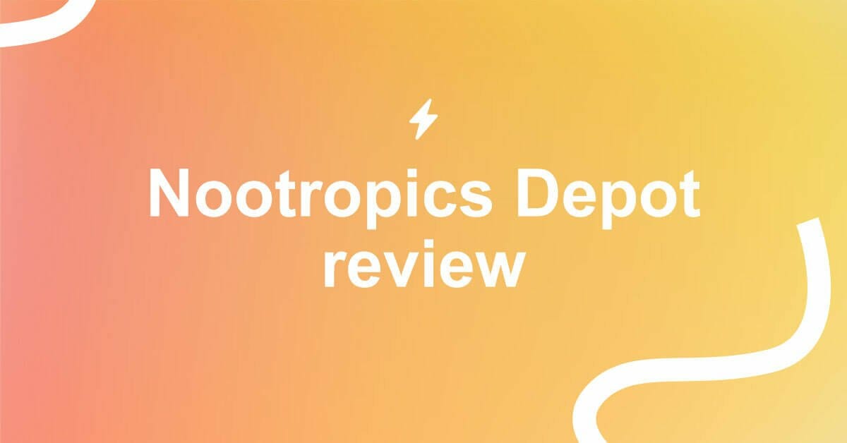 nootropics depot review